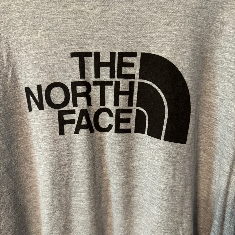 The North Face Men's Short Sleeve Logo Tee - Light Gray with Black Logo